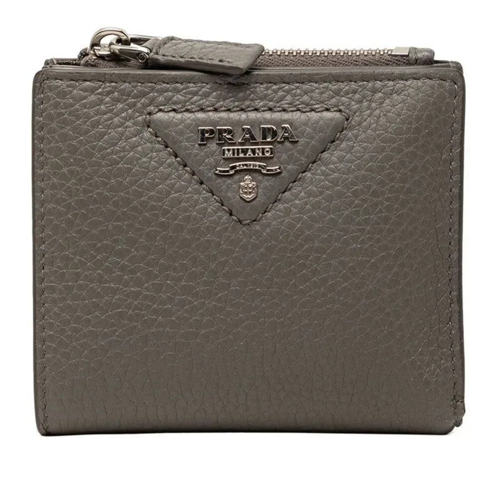 Prada Triangle Logo Compact Wallet